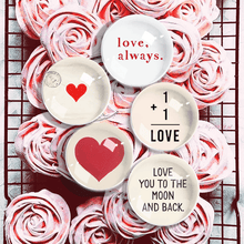 Load image into Gallery viewer, French Envelope Heart Crystal Dome Paperweight