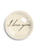 Load image into Gallery viewer, I Love Your Script Crystal Dome Paperweight