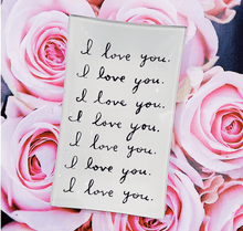 Load image into Gallery viewer, I Love You. I Love You. Decoupage Glass Tray