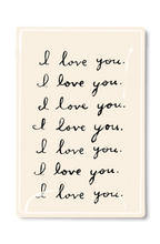 Load image into Gallery viewer, I Love You. I Love You. Decoupage Glass Tray