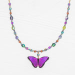 Load image into Gallery viewer, Bella Butterfly Beaded Necklace