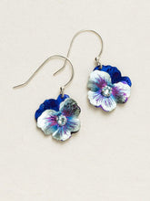 Load image into Gallery viewer, Garden Pansy Drop Earrings