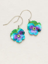Load image into Gallery viewer, Garden Pansy Drop Earrings