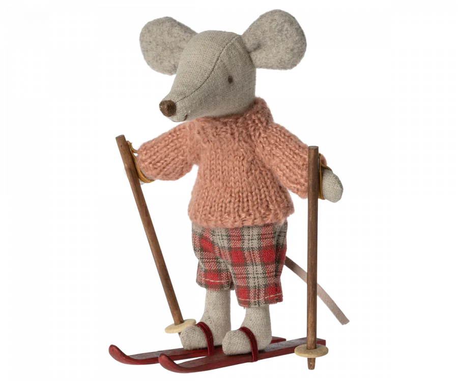 Winter Mouse with Ski Set-Big Sister