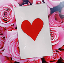 Load image into Gallery viewer, Red Long Heart Decoupage Glass Tray
