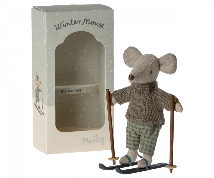 Winter Mouse with Ski Set-Big Brother