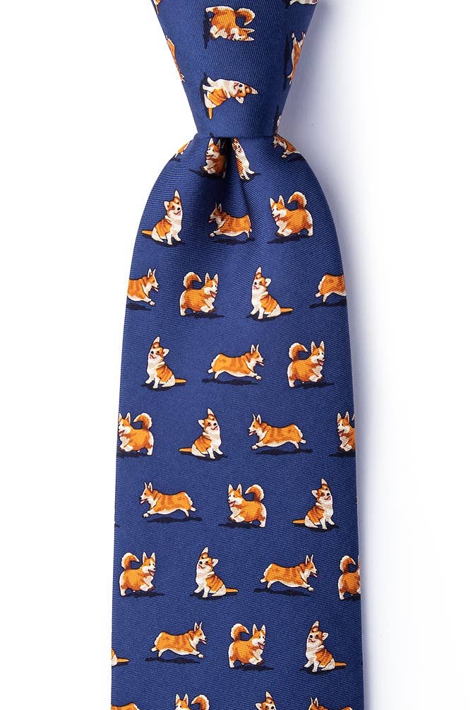 Rowdy Corgis Extra Long Tie