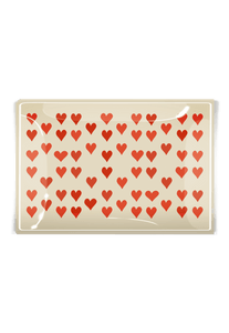 I Love You With A Thousand Hearts Decoupage Glass Tray