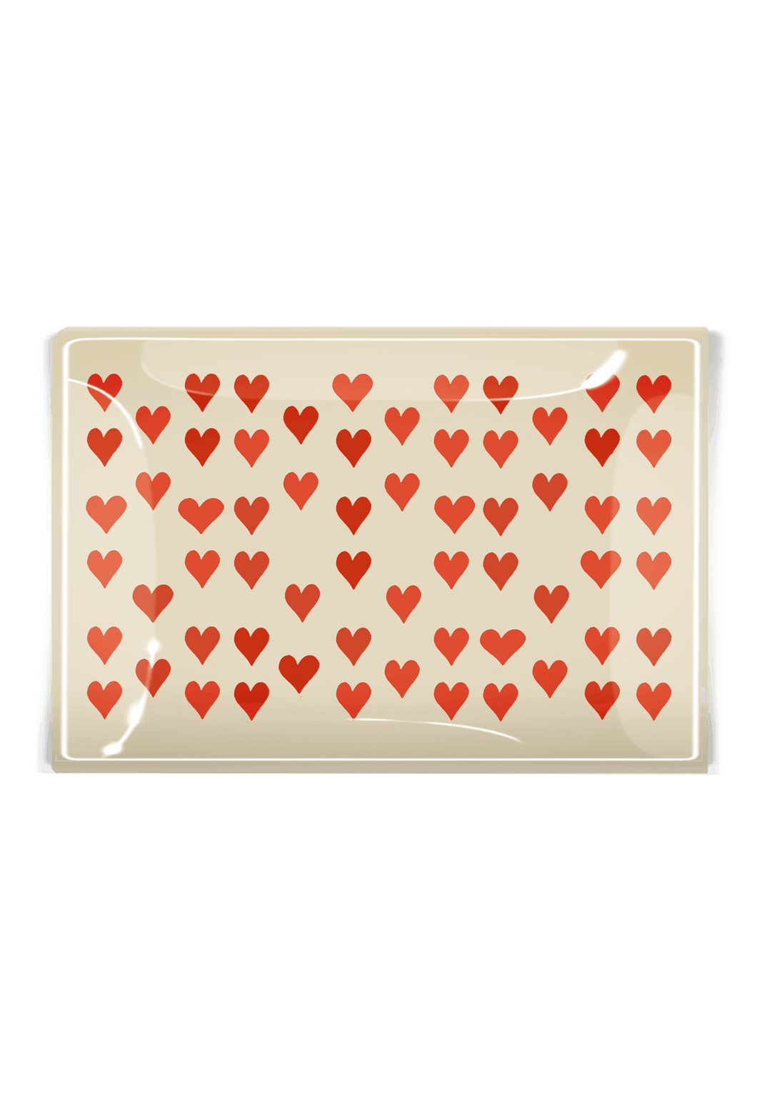 I Love You With A Thousand Hearts Decoupage Glass Tray