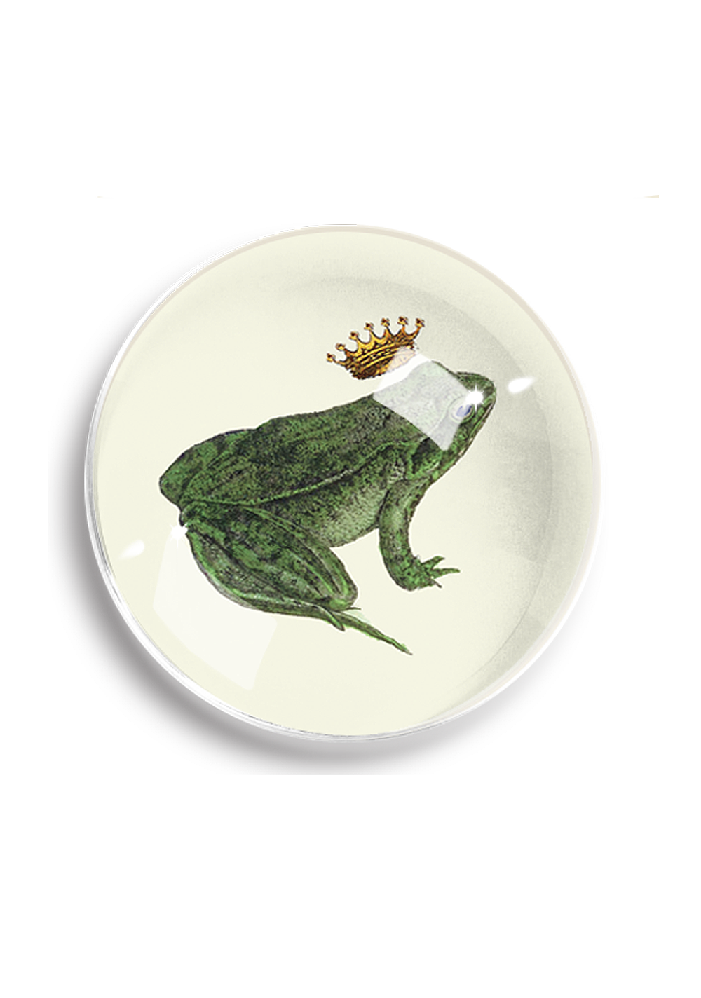 Frog Prince Crystal Dome Paperweight