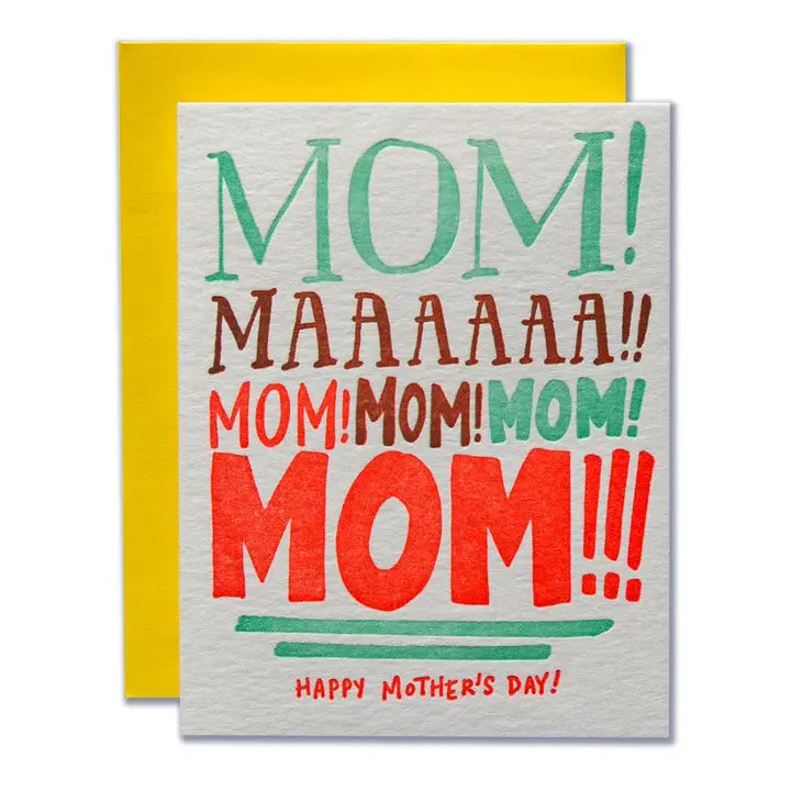 Mom Yelling Mother's Day Card