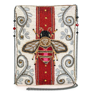 Mary Frances Royal Bee Beaded Bee Motif Mini Crossbody Handbag