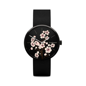 Londonetti Small Black Dial Blossom Watch