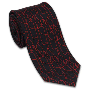 Guitar Silk Necktie