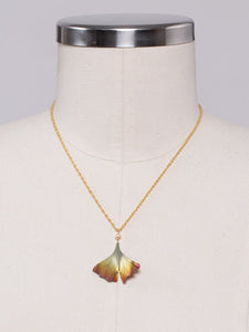 Ginkgo Pendant Necklace