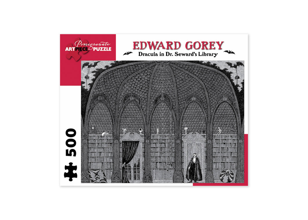 Edward Gorey: Dracula in Dr. Seward's Library 500-Piece Jigsaw Puzzle