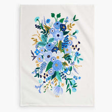 Load image into Gallery viewer, Garden Party Blue Tea Towel
