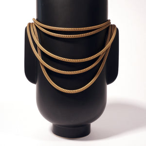 5 Strand Graduated Knit Chain Necklace