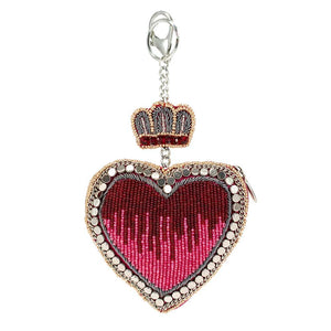 Have a Heart Beaded Coin Purse or Key Fob