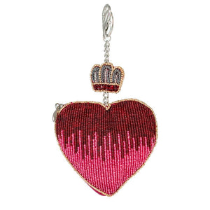 Have a Heart Beaded Coin Purse or Key Fob