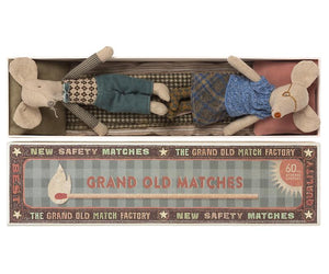 Grandma & Grandpa Mice in a Matchbox